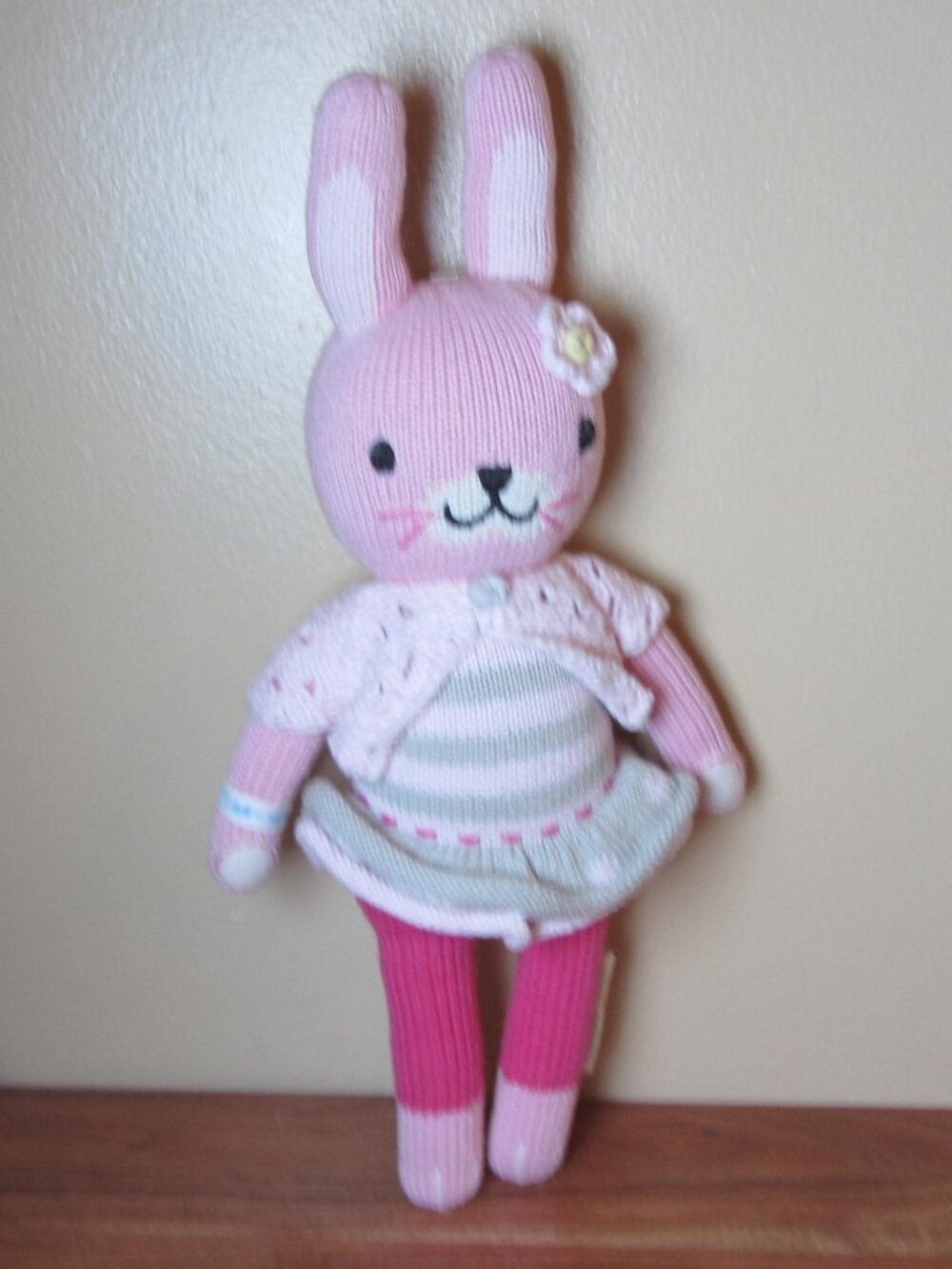 plush 15" cuddle + kind pink bunny 04-22 chloe (W6879)